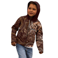 Personalised Polynesia Zodiac Capricorn Kid Hoodie Galaxy Polynesian Pattern Chest Tattoo Style LT14 - Polynesian Pride