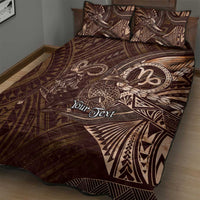 Personalised Polynesia Zodiac Capricorn Quilt Bed Set Galaxy Polynesian Pattern Chest Tattoo Style