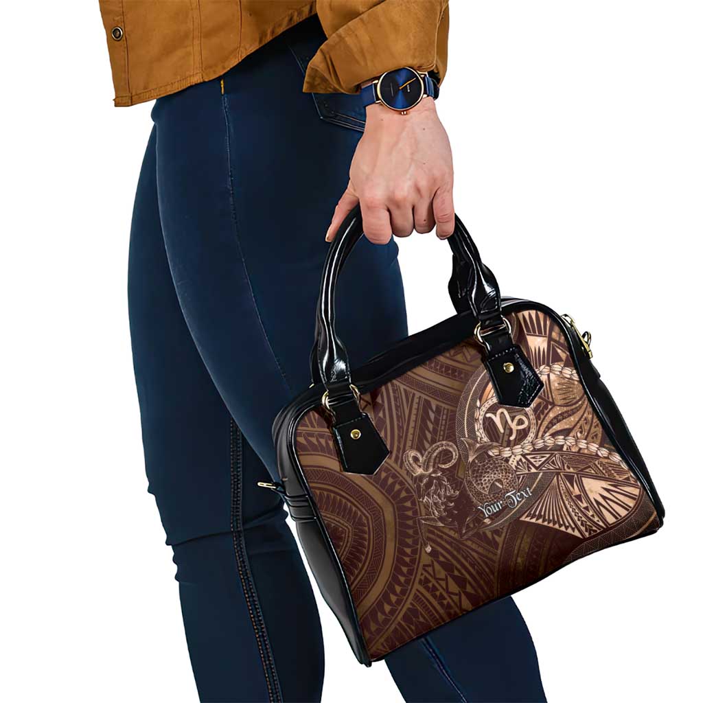 Personalised Polynesia Zodiac Capricorn Shoulder Handbag Galaxy Polynesian Pattern Chest Tattoo Style