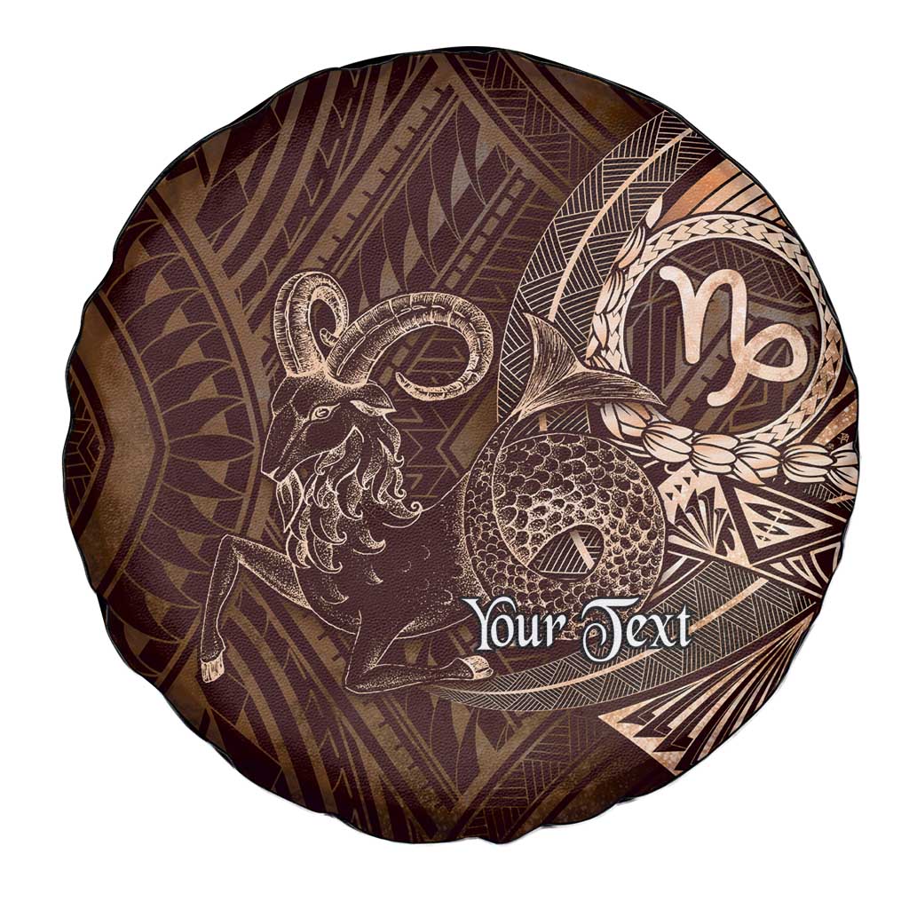 Personalised Polynesia Zodiac Capricorn Spare Tire Cover Galaxy Polynesian Pattern Chest Tattoo Style
