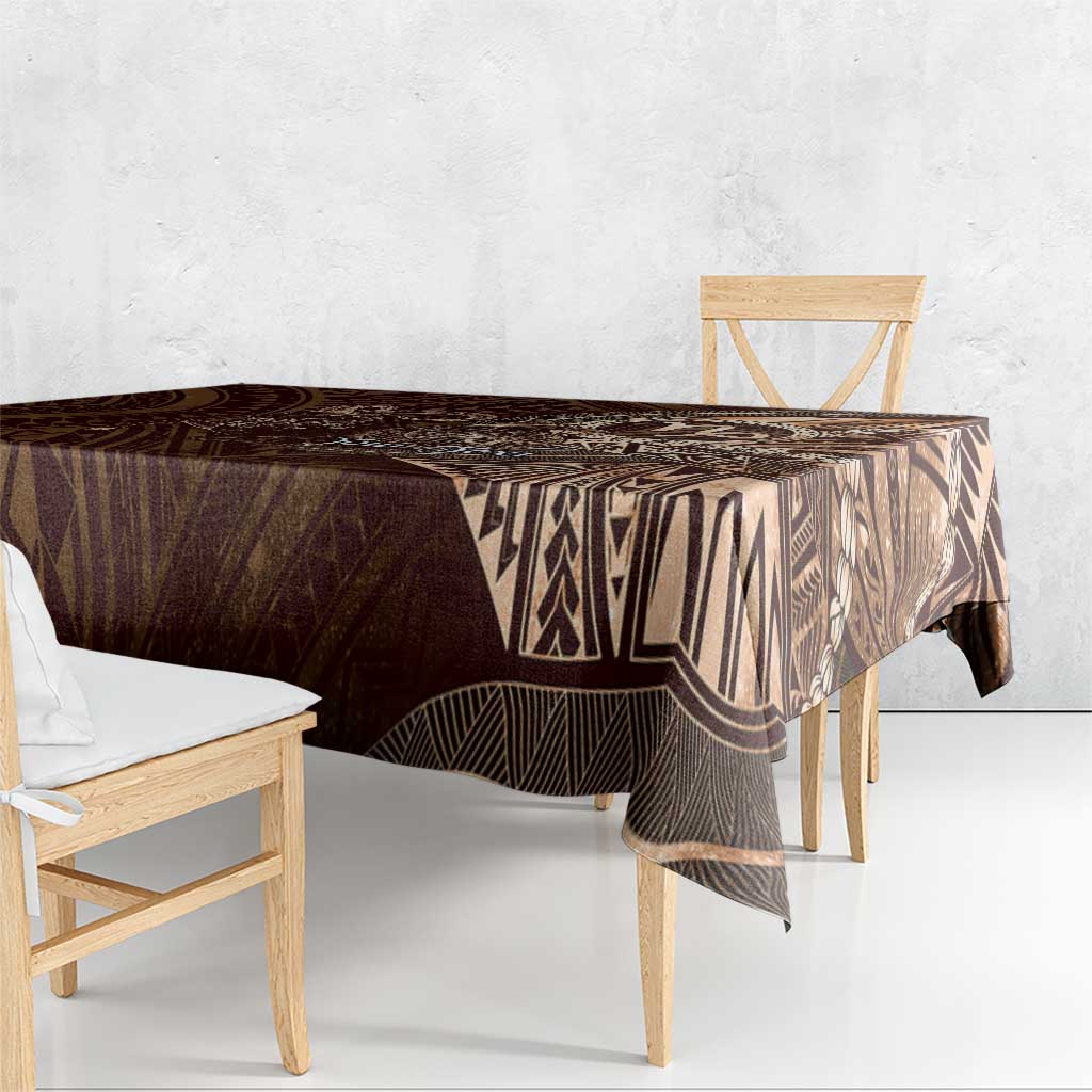 Personalised Polynesia Zodiac Capricorn Tablecloth Galaxy Polynesian Pattern Chest Tattoo Style