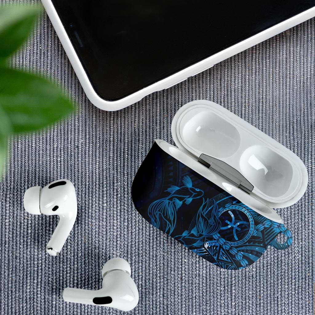 Personalised Polynesia Zodiac Pisces AirPods Case Galaxy Polynesian Pattern Chest Tattoo Style
