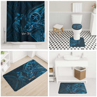 Personalised Polynesia Zodiac Pisces Bathroom Set Galaxy Polynesian Pattern Chest Tattoo Style