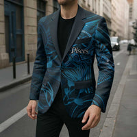 Personalised Polynesia Zodiac Pisces Blazer Galaxy Polynesian Pattern Chest Tattoo Style