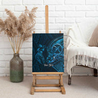 Personalised Polynesia Zodiac Pisces Canvas Wall Art Galaxy Polynesian Pattern Chest Tattoo Style