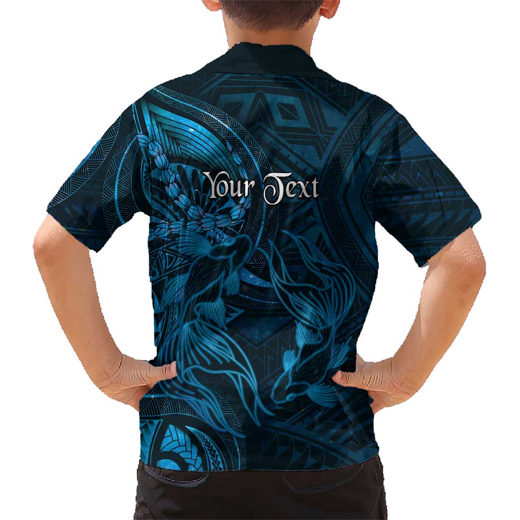 Personalised Polynesia Zodiac Pisces Family Matching Off Shoulder Short Dress and Hawaiian Shirt Galaxy Polynesian Pattern Chest Tattoo Style LT14 - Polynesian Pride