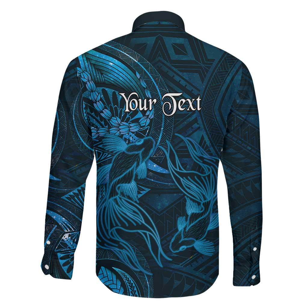 Personalised Polynesia Zodiac Pisces Family Matching Short Sleeve Bodycon Dress and Hawaiian Shirt Galaxy Polynesian Pattern Chest Tattoo Style LT14 - Polynesian Pride