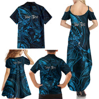 Personalised Polynesia Zodiac Pisces Family Matching Summer Maxi Dress and Hawaiian Shirt Galaxy Polynesian Pattern Chest Tattoo Style LT14 - Polynesian Pride