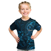 Personalised Polynesia Zodiac Pisces Kid T Shirt Galaxy Polynesian Pattern Chest Tattoo Style