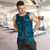 Personalised Polynesia Zodiac Pisces Men Tank Top Galaxy Polynesian Pattern Chest Tattoo Style