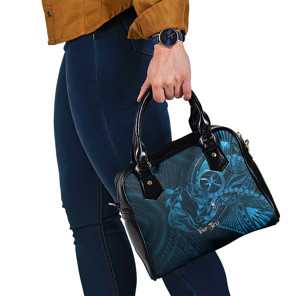 Personalised Polynesia Zodiac Pisces Shoulder Handbag Galaxy Polynesian Pattern Chest Tattoo Style