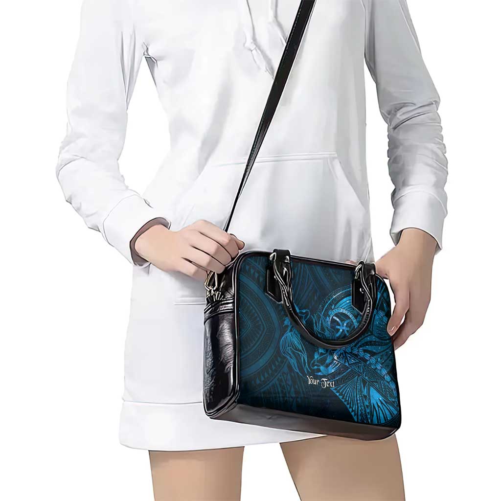 Personalised Polynesia Zodiac Pisces Shoulder Handbag Galaxy Polynesian Pattern Chest Tattoo Style