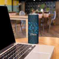 Personalised Polynesia Zodiac Pisces Skinny Tumbler Galaxy Polynesian Pattern Chest Tattoo Style