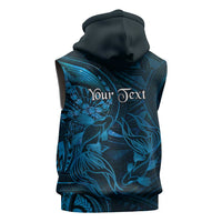 Personalised Polynesia Zodiac Pisces Sleeveless Hoodie Galaxy Polynesian Pattern Chest Tattoo Style