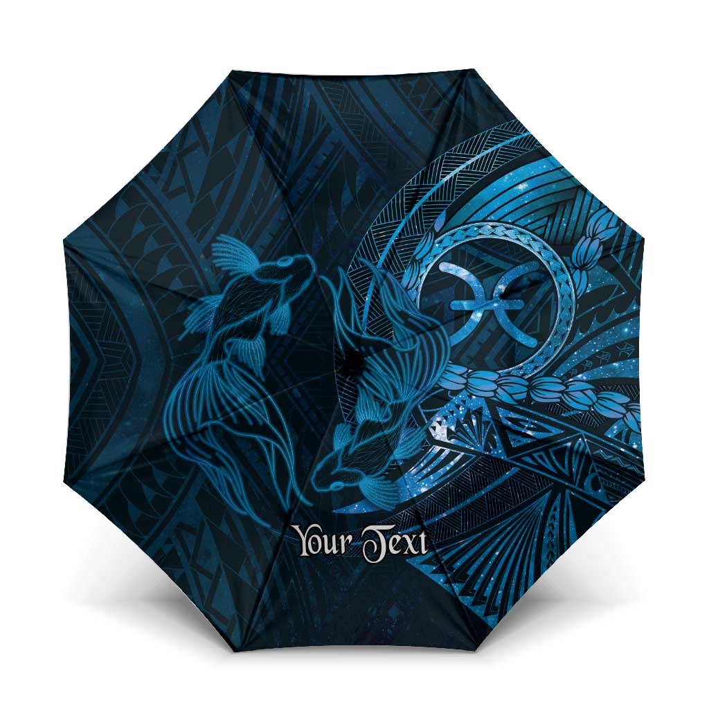 Personalised Polynesia Zodiac Pisces Umbrella Galaxy Polynesian Pattern Chest Tattoo Style