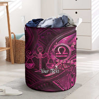 Personalised Polynesia Zodiac Libra Laundry Basket Galaxy Polynesian Pattern Chest Tattoo Style