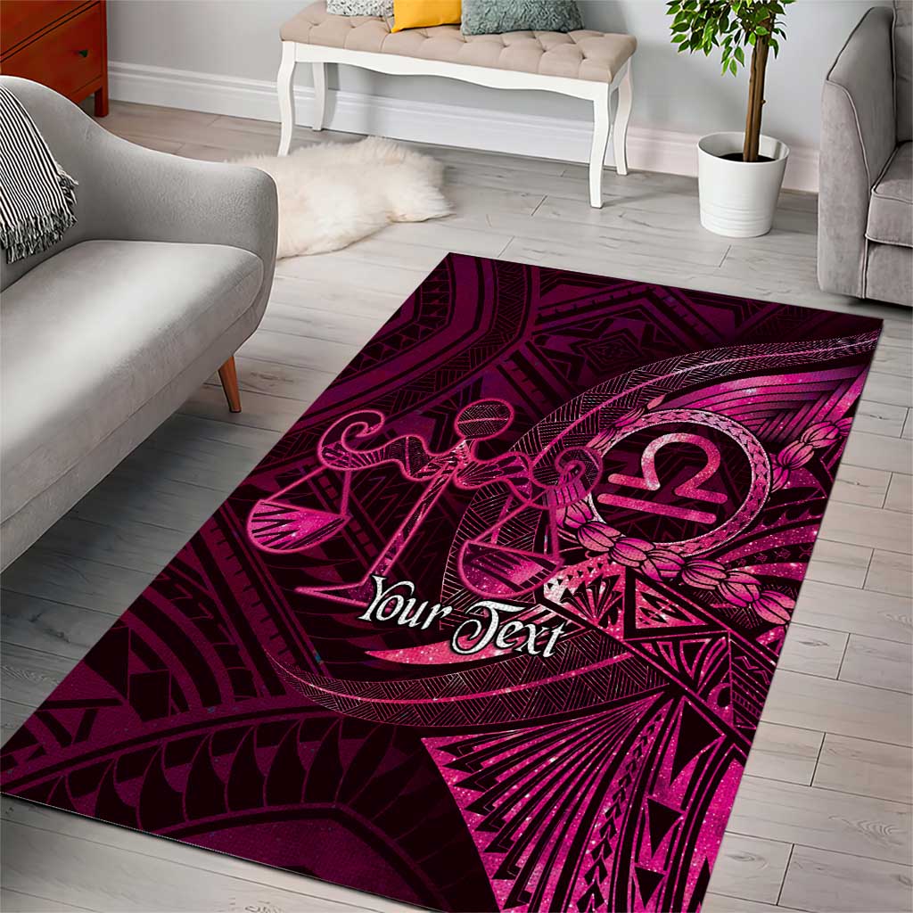 Personalised Polynesia Zodiac Libra Area Rug Galaxy Polynesian Pattern Chest Tattoo Style