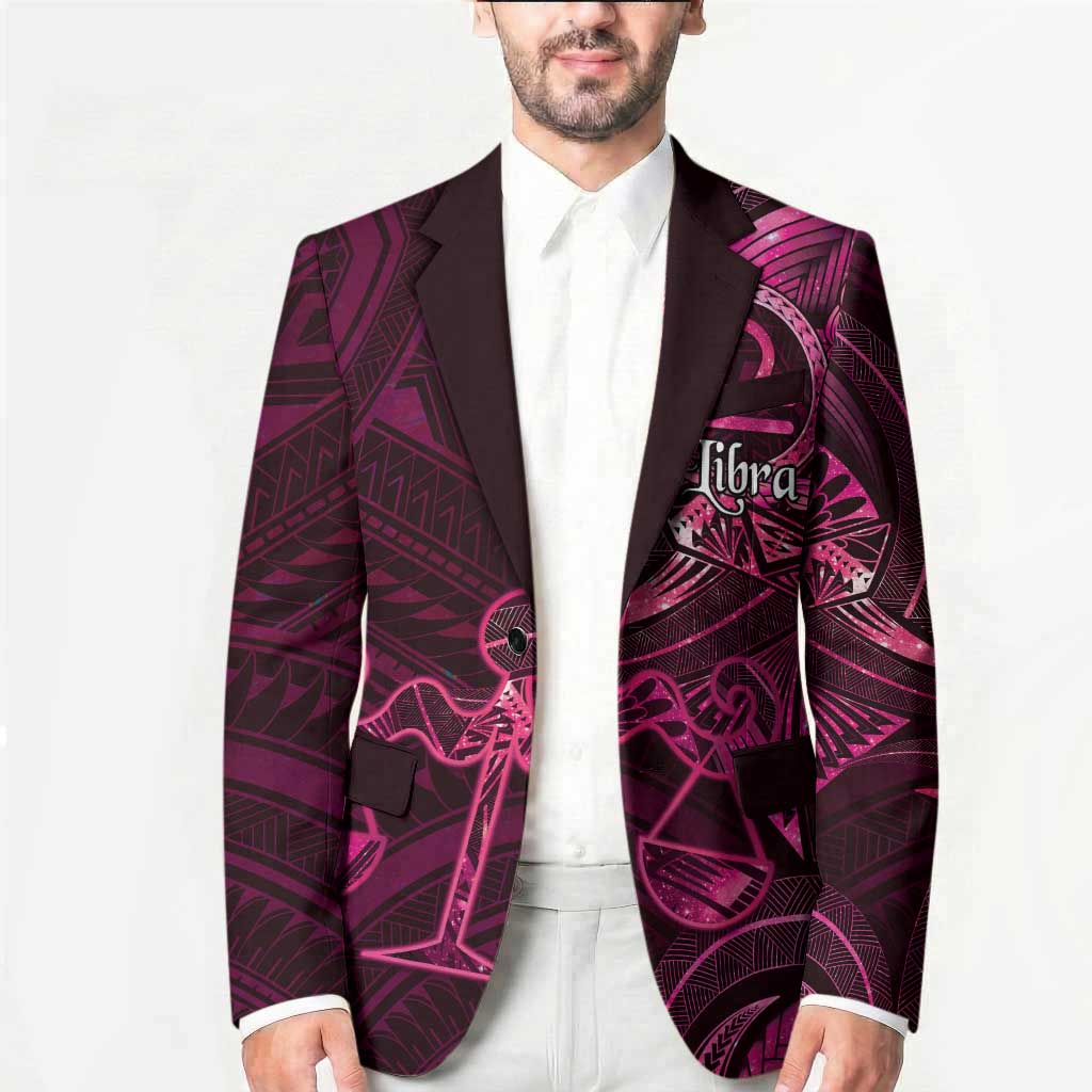 Personalised Polynesia Zodiac Libra Blazer Galaxy Polynesian Pattern Chest Tattoo Style