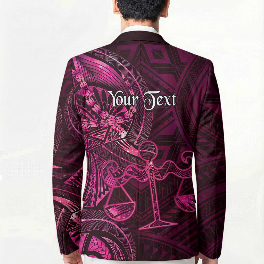 Personalised Polynesia Zodiac Libra Blazer Galaxy Polynesian Pattern Chest Tattoo Style