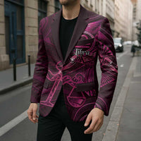 Personalised Polynesia Zodiac Libra Blazer Galaxy Polynesian Pattern Chest Tattoo Style