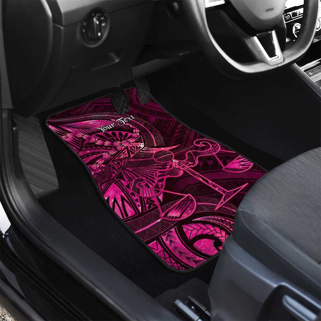 Personalised Polynesia Zodiac Libra Car Mats Galaxy Polynesian Pattern Chest Tattoo Style