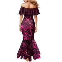 Personalised Polynesia Zodiac Libra Family Matching Mermaid Dress and Hawaiian Shirt Galaxy Polynesian Pattern Chest Tattoo Style LT14 - Polynesian Pride