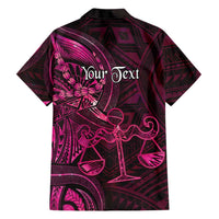Personalised Polynesia Zodiac Libra Family Matching Off Shoulder Maxi Dress and Hawaiian Shirt Galaxy Polynesian Pattern Chest Tattoo Style