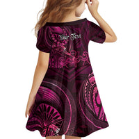 Personalised Polynesia Zodiac Libra Family Matching Off Shoulder Short Dress and Hawaiian Shirt Galaxy Polynesian Pattern Chest Tattoo Style LT14 - Polynesian Pride