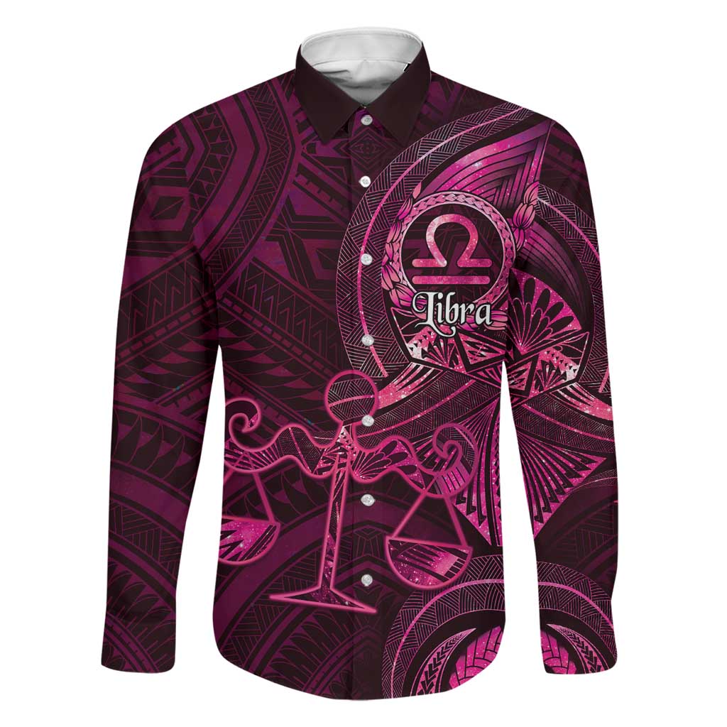 Personalised Polynesia Zodiac Libra Family Matching Summer Maxi Dress and Hawaiian Shirt Galaxy Polynesian Pattern Chest Tattoo Style