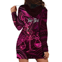 Personalised Polynesia Zodiac Libra Hoodie Dress Galaxy Polynesian Pattern Chest Tattoo Style LT14 - Polynesian Pride