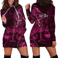 Personalised Polynesia Zodiac Libra Hoodie Dress Galaxy Polynesian Pattern Chest Tattoo Style LT14 - Polynesian Pride