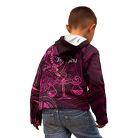 Personalised Polynesia Zodiac Libra Kid Hoodie Galaxy Polynesian Pattern Chest Tattoo Style