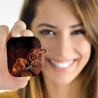 Personalised Polynesia Zodiac Leo AirPods Case Galaxy Polynesian Pattern Chest Tattoo Style