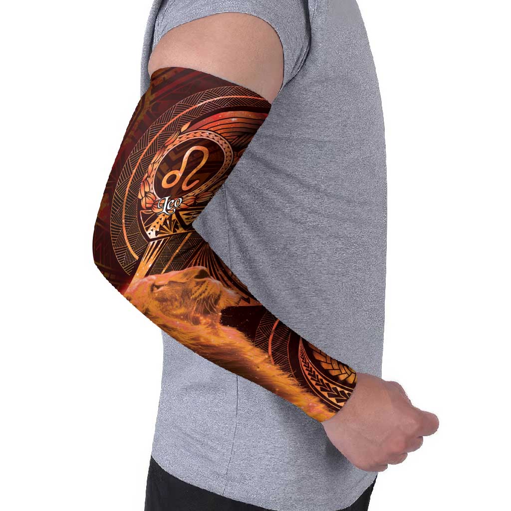 Personalised Polynesia Zodiac Leo Arm Sleeves Galaxy Polynesian Pattern Chest Tattoo Style