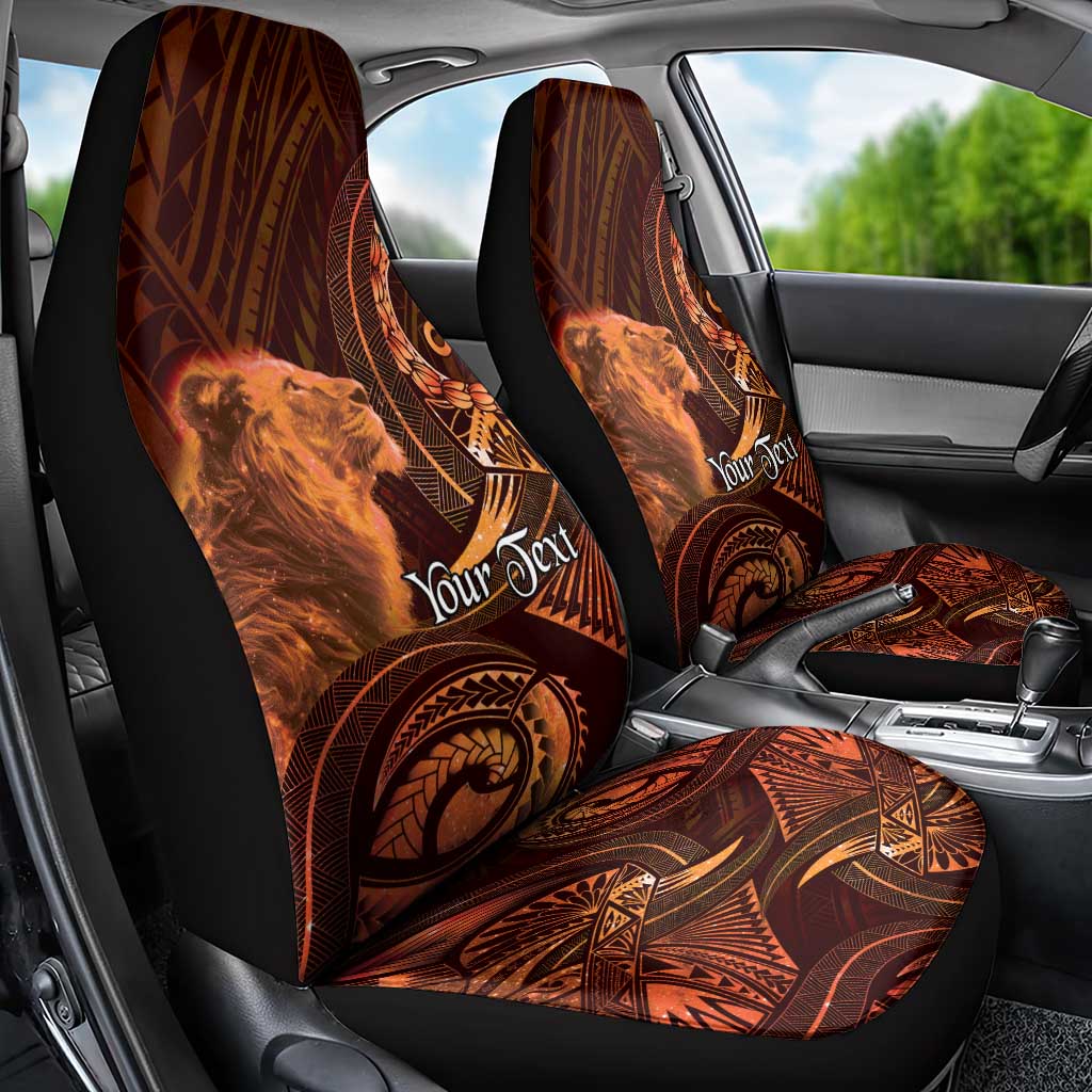 Personalised Polynesia Zodiac Leo Car Seat Cover Galaxy Polynesian Pattern Chest Tattoo Style LT14 - Polynesian Pride