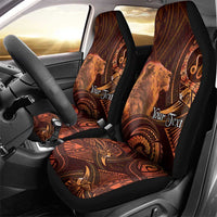Personalised Polynesia Zodiac Leo Car Seat Cover Galaxy Polynesian Pattern Chest Tattoo Style LT14 - Polynesian Pride