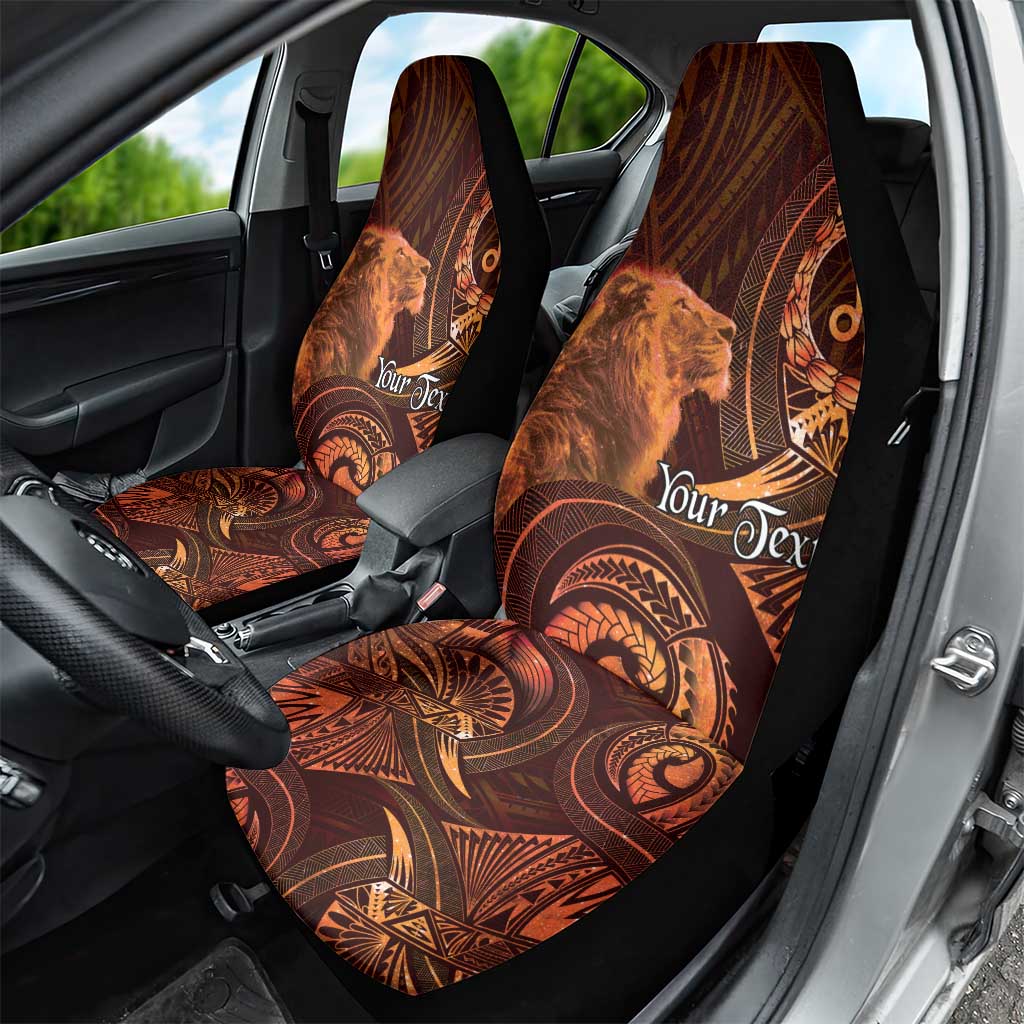 Personalised Polynesia Zodiac Leo Car Seat Cover Galaxy Polynesian Pattern Chest Tattoo Style LT14 - Polynesian Pride