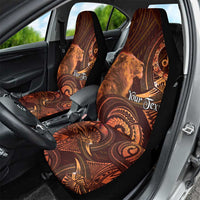 Personalised Polynesia Zodiac Leo Car Seat Cover Galaxy Polynesian Pattern Chest Tattoo Style LT14 - Polynesian Pride