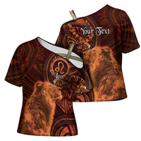 Personalised Polynesia Zodiac Leo Cross Shoulder Shirt Galaxy Polynesian Pattern Chest Tattoo Style LT14 - Polynesian Pride