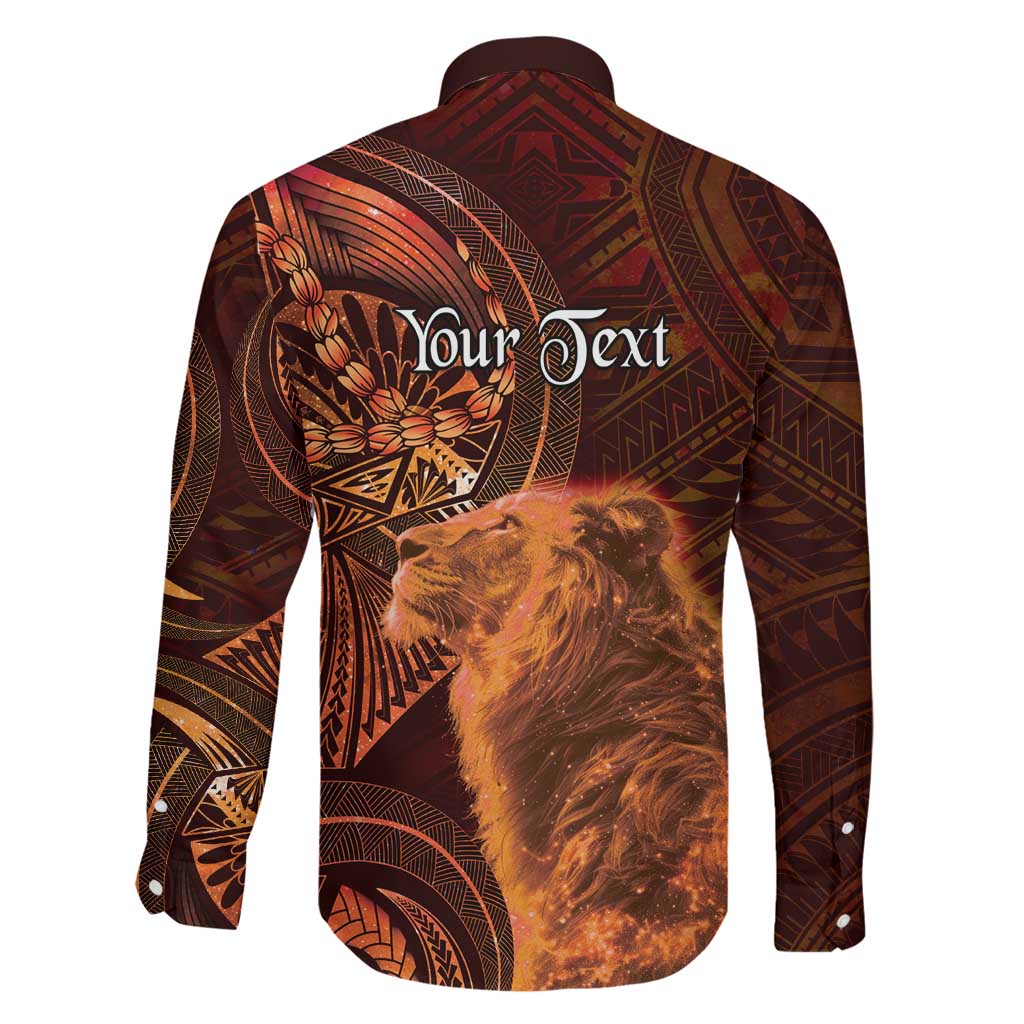 Personalised Polynesia Zodiac Leo Family Matching Off Shoulder Maxi Dress and Hawaiian Shirt Galaxy Polynesian Pattern Chest Tattoo Style LT14 - Polynesian Pride