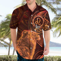 Personalised Polynesia Zodiac Leo Hawaiian Shirt Galaxy Polynesian Pattern Chest Tattoo Style LT14 - Polynesian Pride