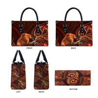 Personalised Polynesia Zodiac Leo Leather Bag Galaxy Polynesian Pattern Chest Tattoo Style