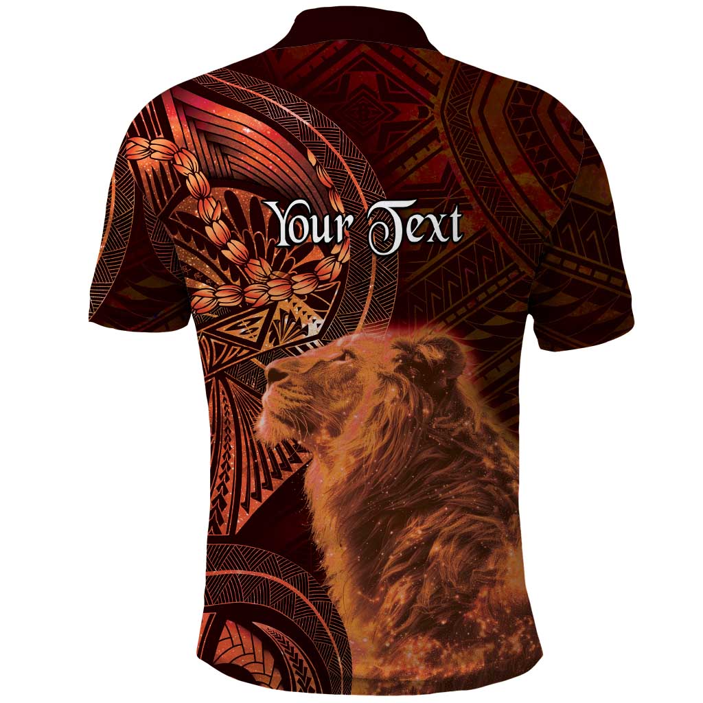 Personalised Polynesia Zodiac Leo Polo Shirt Galaxy Polynesian Pattern Chest Tattoo Style