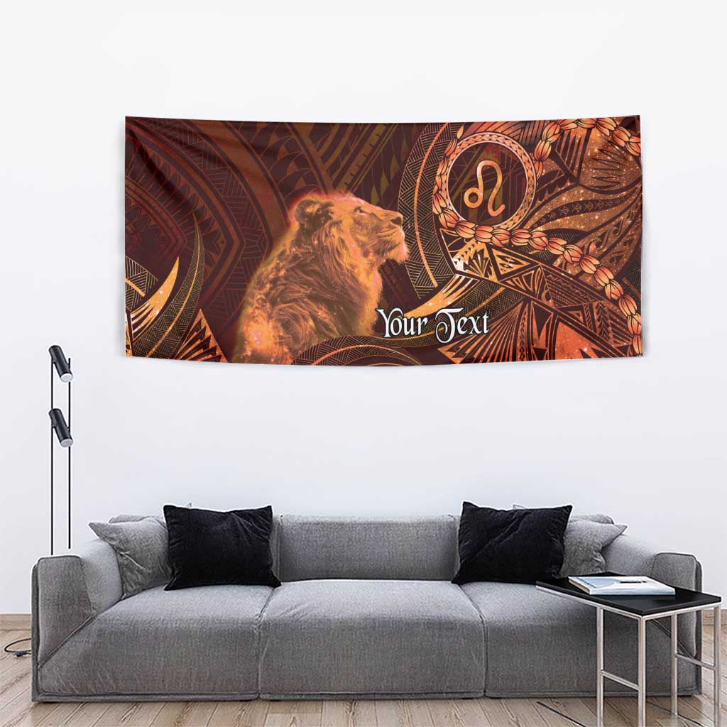 Personalised Polynesia Zodiac Leo Tapestry Galaxy Polynesian Pattern Chest Tattoo Style