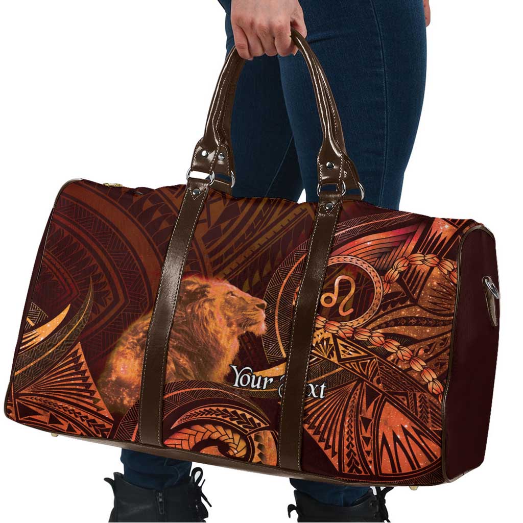 Personalised Polynesia Zodiac Leo Travel Bag Galaxy Polynesian Pattern Chest Tattoo Style