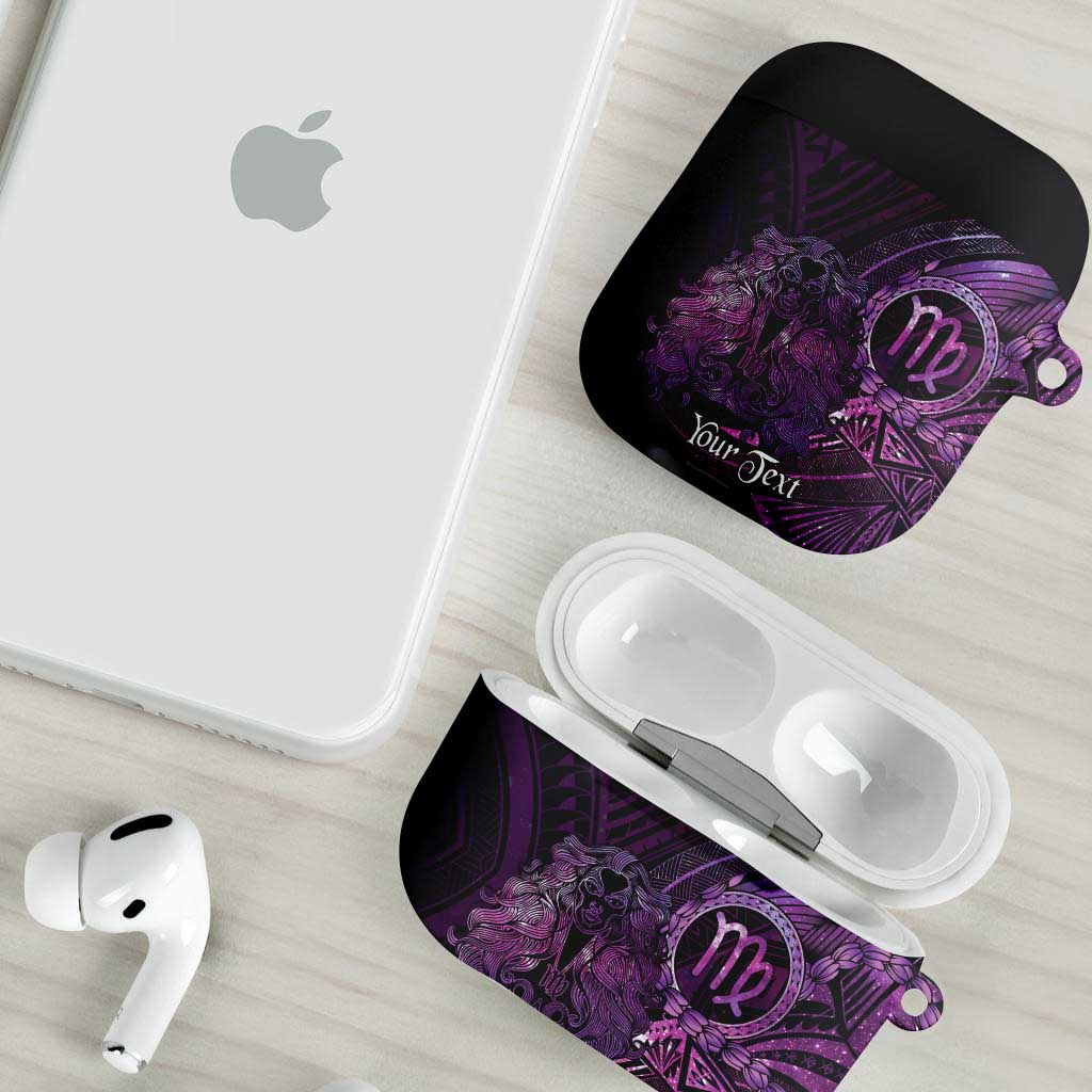 Personalised Polynesia Zodiac Virgo AirPods Case Galaxy Polynesian Pattern Chest Tattoo Style
