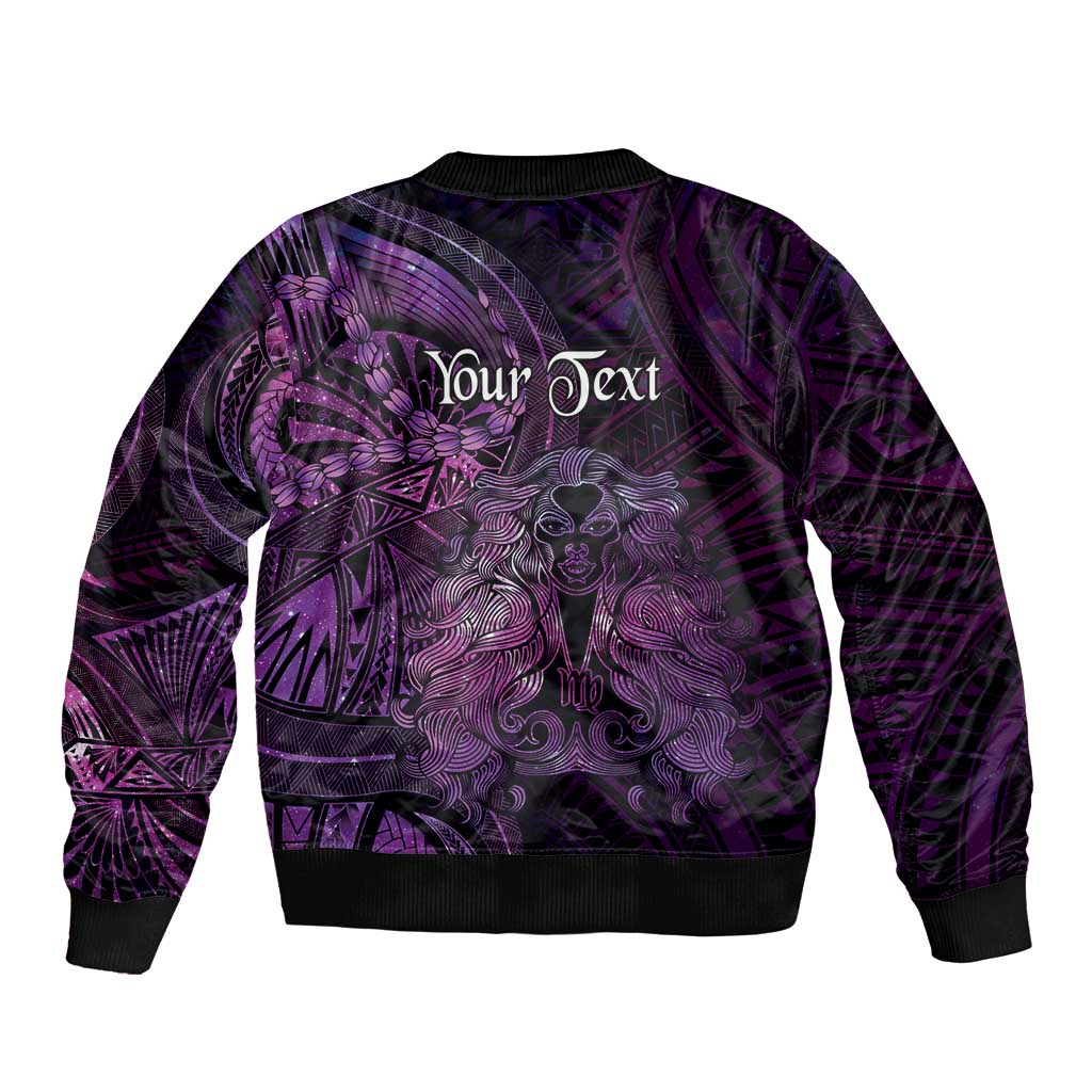 Personalised Polynesia Zodiac Virgo Bomber Jacket Galaxy Polynesian Pattern Chest Tattoo Style