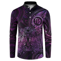 Personalised Polynesia Zodiac Virgo Button Sweatshirt Galaxy Polynesian Pattern Chest Tattoo Style