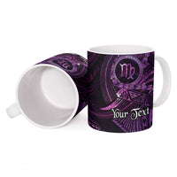 Personalised Polynesia Zodiac Virgo Ceramic Mug Galaxy Polynesian Pattern Chest Tattoo Style