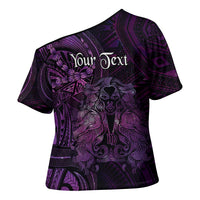 Personalised Polynesia Zodiac Virgo Cross Shoulder Shirt Galaxy Polynesian Pattern Chest Tattoo Style LT14 - Polynesian Pride